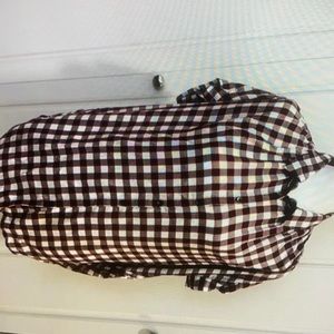 Madewell gingham plaid popover shirt XS